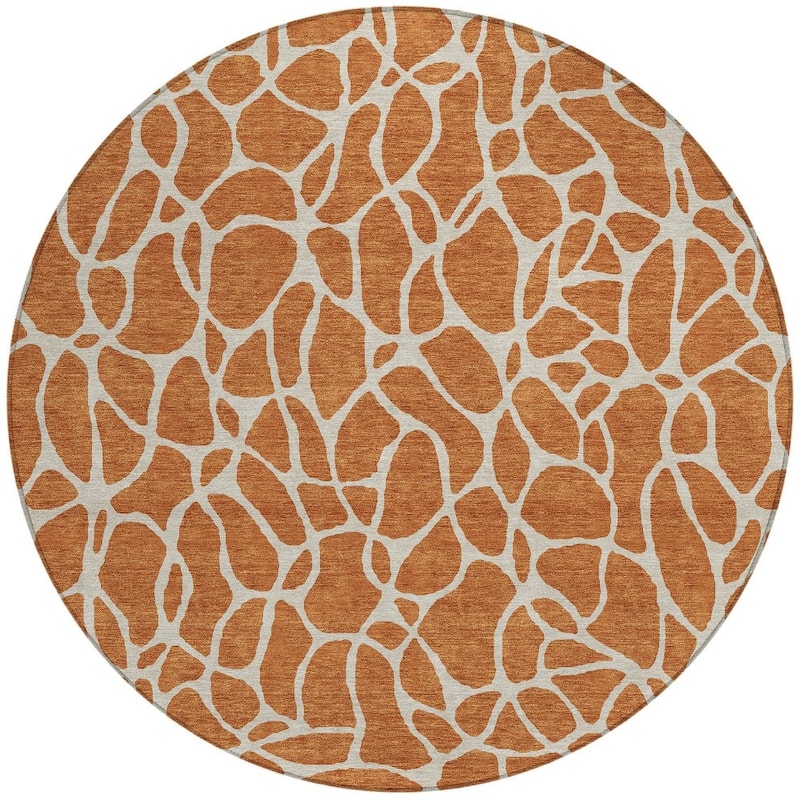 HomeRoots Geometric Transitional Rectangle Outdoor Rug