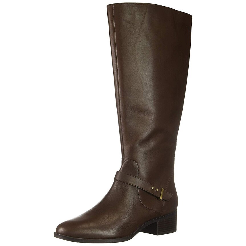 almond toe knee high boots