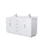 Option White, Nickel Trim, White Cultured Marble Top