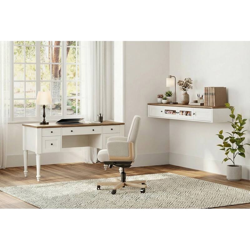 Door Floating TV Stand with Charging Station