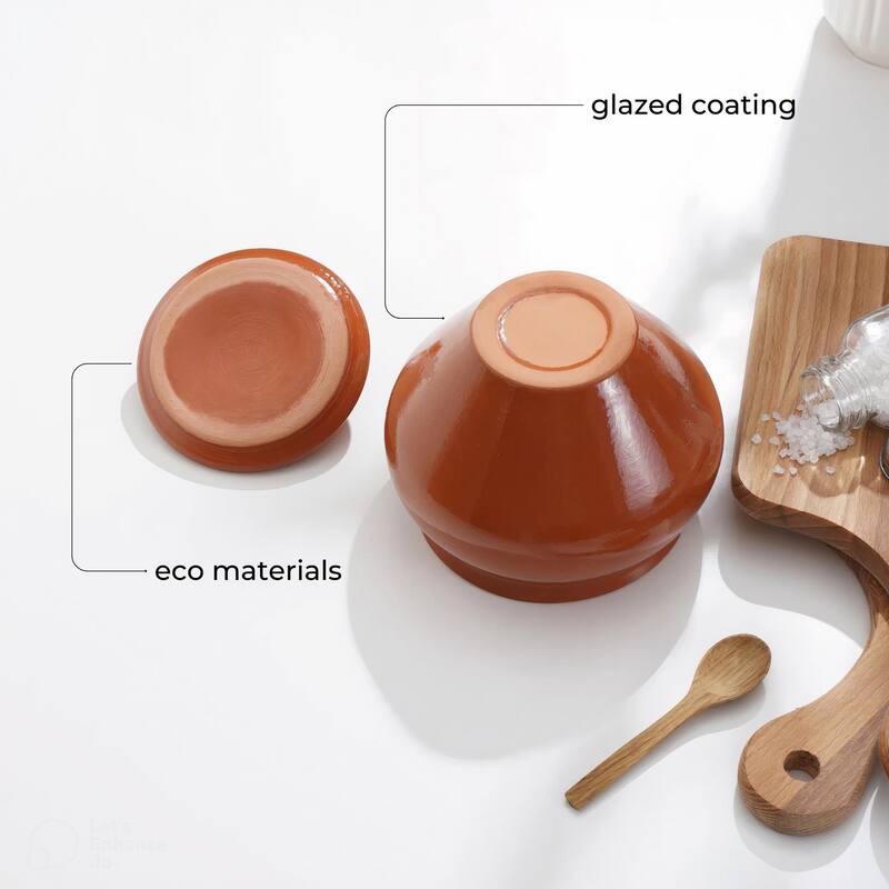 STP Goods Natural Clay Stoneware Ramekins w/ Oven Fork Set of 3