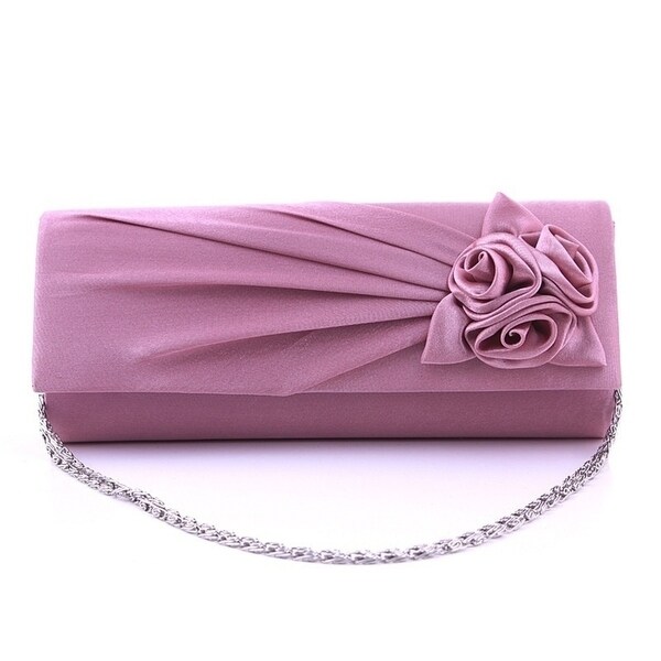 rose pink clutch bag