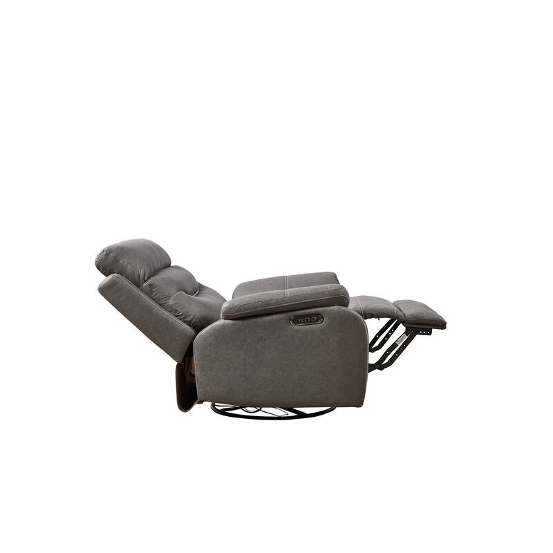 240 Degree Swivel Power Recliner - OKIN Motor Recliner with UBS Ports and Adjustable Headrest