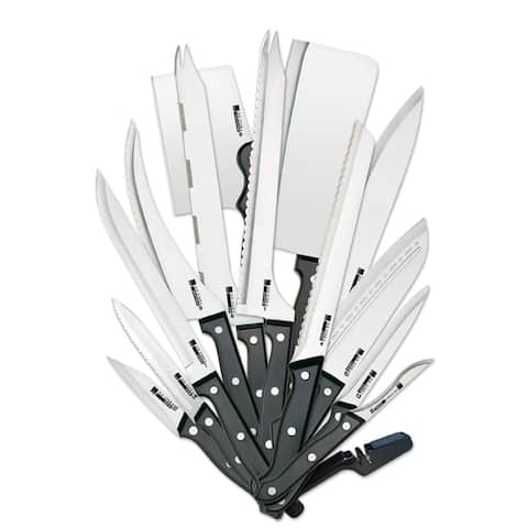 Ronco 20 Piece Knife Set, Full-Tang Handle, Professional Kitchen Knife Set