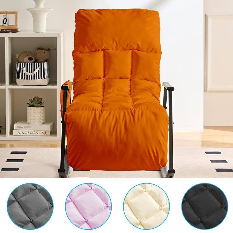 Mixoy Modern Adjustable Rocking Chair,Lounge Nursery with Iron Frame with Storage Pocket