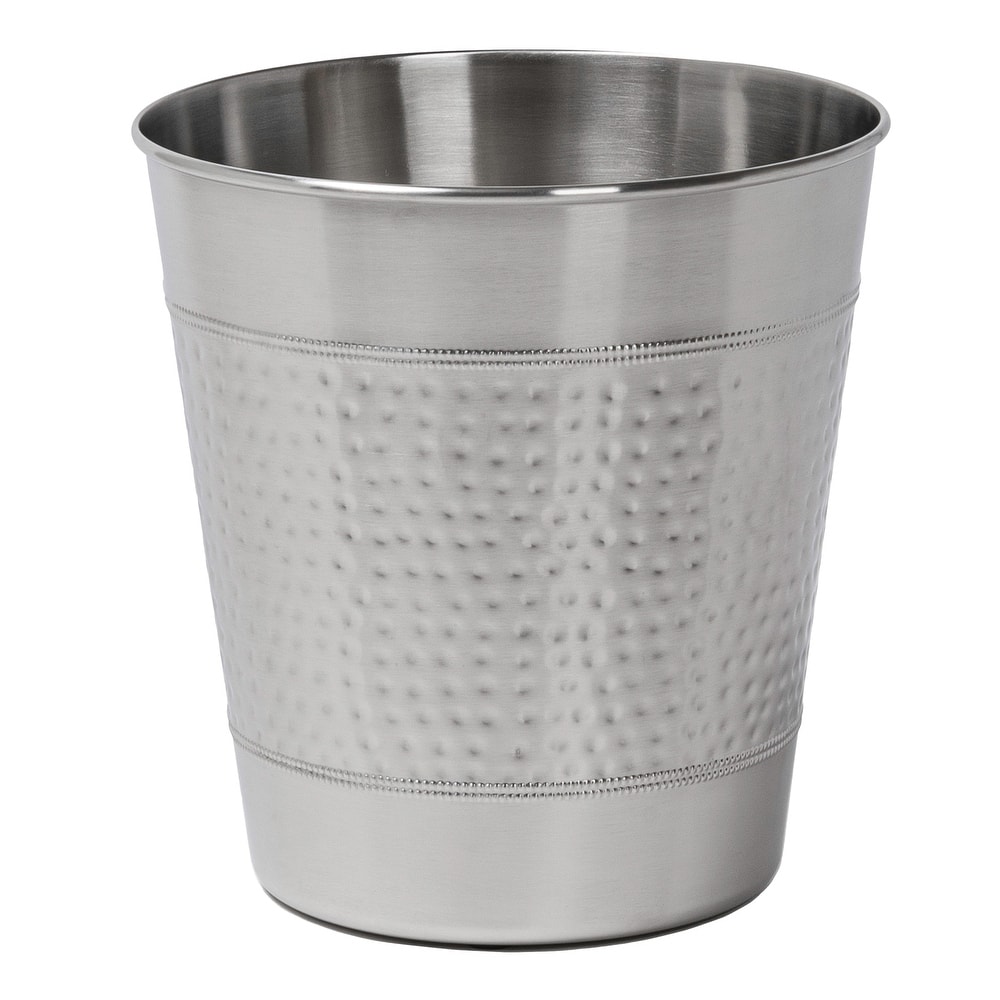 happimess Riley Hammered Steel Accent 2-Gallon Wastebasket