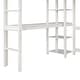 preview thumbnail 16 of 25, Full Loft Bed Pine Kids Bed with Desk Shelves and Ladder, Grey