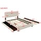 preview thumbnail 2 of 50, Button-Tufted Wingback Bed Velvet Frame Storage Platform Bed with 2 Drawers, Trundle Bed and Smart LED Light Bed Frame