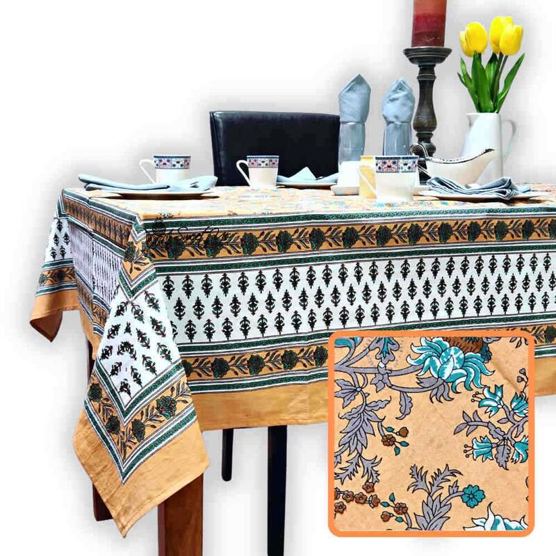 Cotton Floral Tablecloth for Rectangle Tables