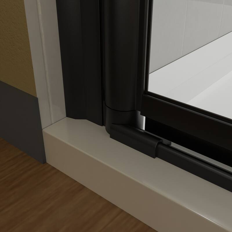 Pivot Frameless Shower Door with Clear Glass