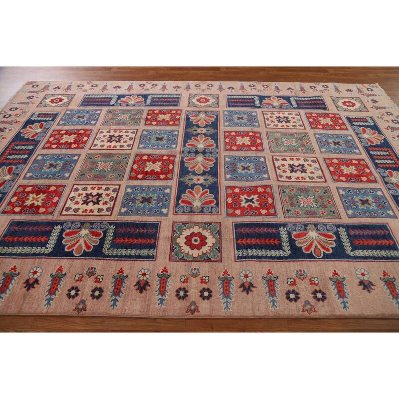 Garden Design Kazak Oriental Traditional Wool Area Rug Hand-knotted - 6'8" x 9'11"