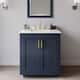 Option Dark Blue / White Quartz Top / Brushed Gold