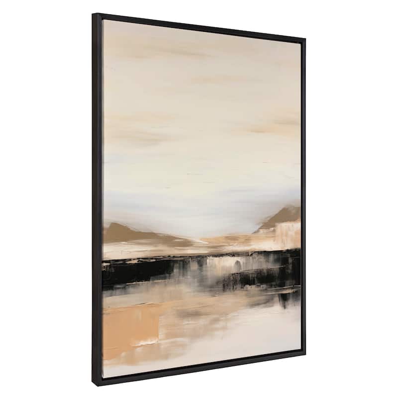 Kate and Laurel Sylvie Peaceful Landscape II Framed Canvas by Amy Lighthall - 31.5x41.5 - Black