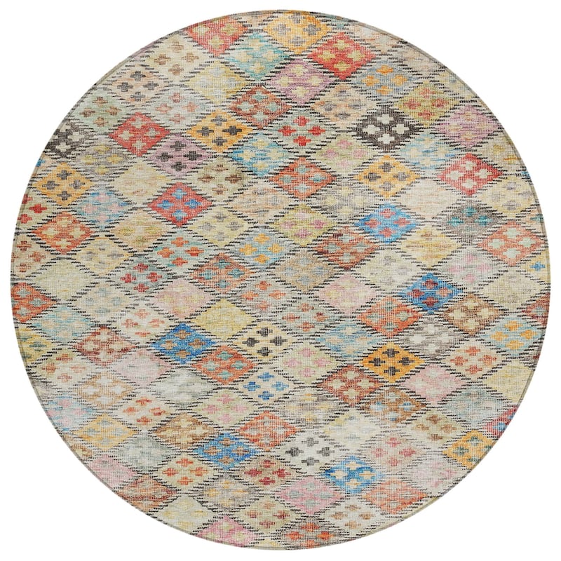 HomeRoots Geometric Transitional Rectangle Outdoor Rug