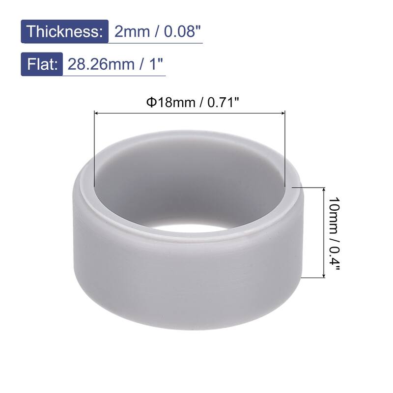 Silicone Rubber Bands Rings Non-slip for Wrapping Paper, Cord Wrap, Bundle - Grey