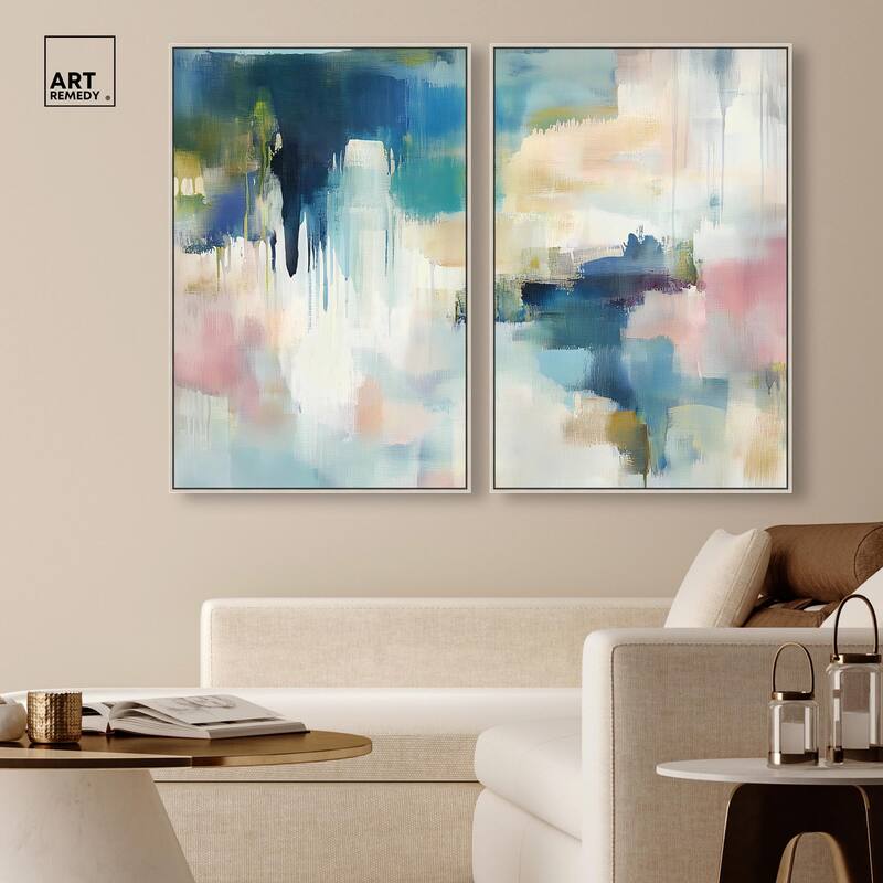 Pale Periwinkle II Canvas Set of 2 by Art Remedy