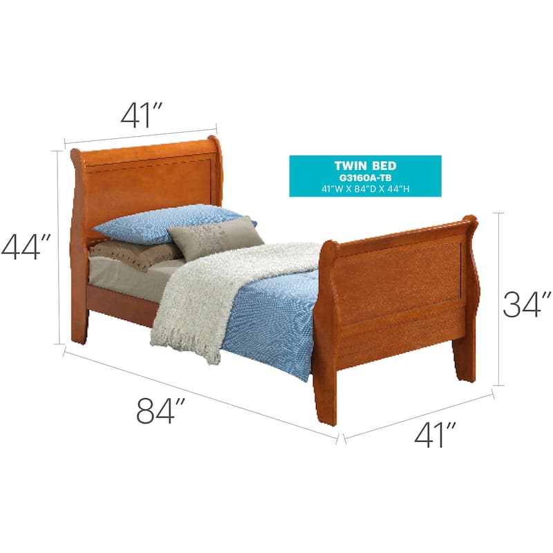 Oak Twin Bed with Warm Finish, Cozy and Durable Frame for Kids' Rooms, Guest Bedrooms or Compact Living Spaces