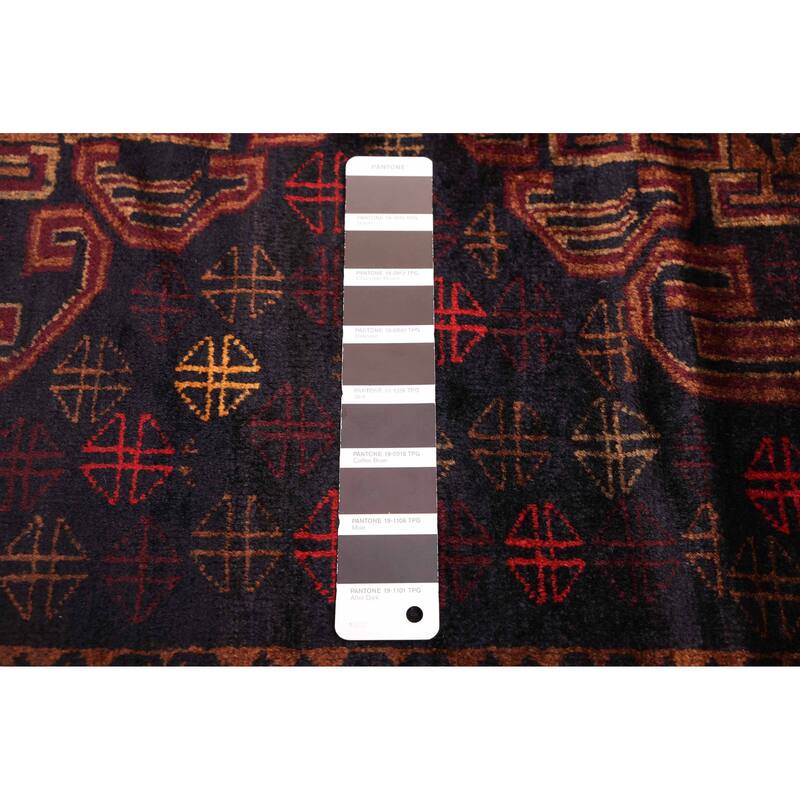 ECARPETGALLERY Hand-knotted Teimani Black Wool Rug - 3'7 x 6'5