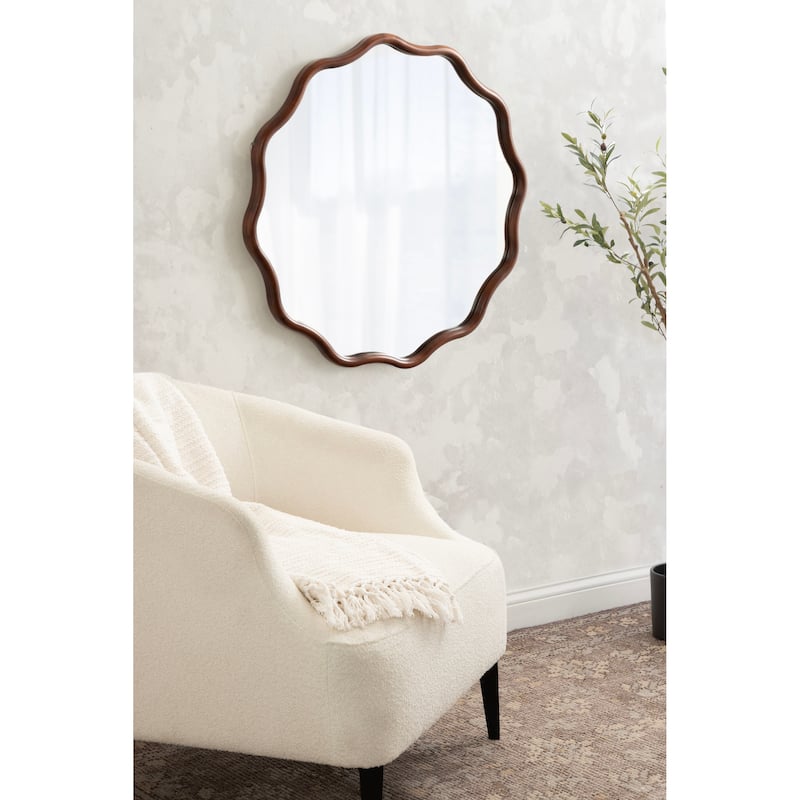 Kate and Laurel Talma Scalloped Wall Mirror