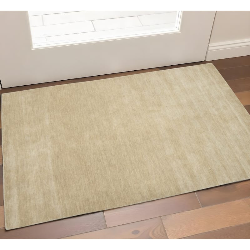 HomeRoots Solid Color Transitional Rectangle Area Rug - 36.00 in. x 24.00 in.  x 0.80 in.
