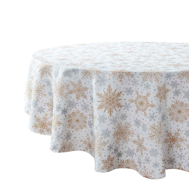 Avanti Linens Snowflakes 70" Round Tablecloth