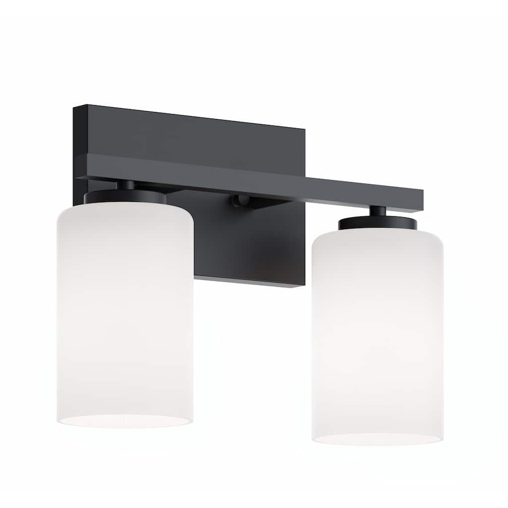 AFX LEOV1309MB Leo 2 Light 13" Wide Vanity Light with Frosted Glass
