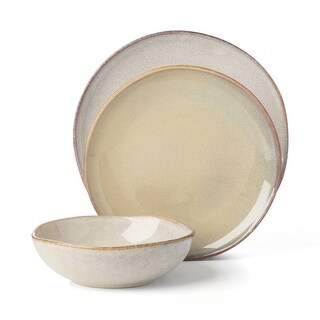 Oneida Organic Shades 12-Piece Dinnerware Set, Service For 4, Clay
