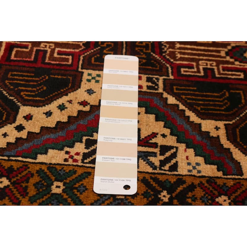 Teimani Ivory, Red Rug 3'7" x 6'4" - 3'7 x 6'4