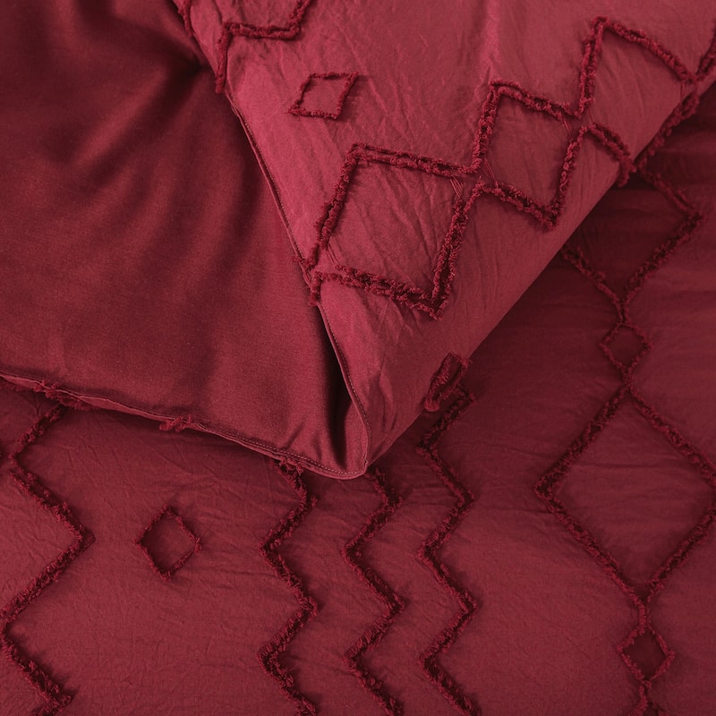 Jacquard Tufted Comforter Sets Embroidery Shabby Chic Design