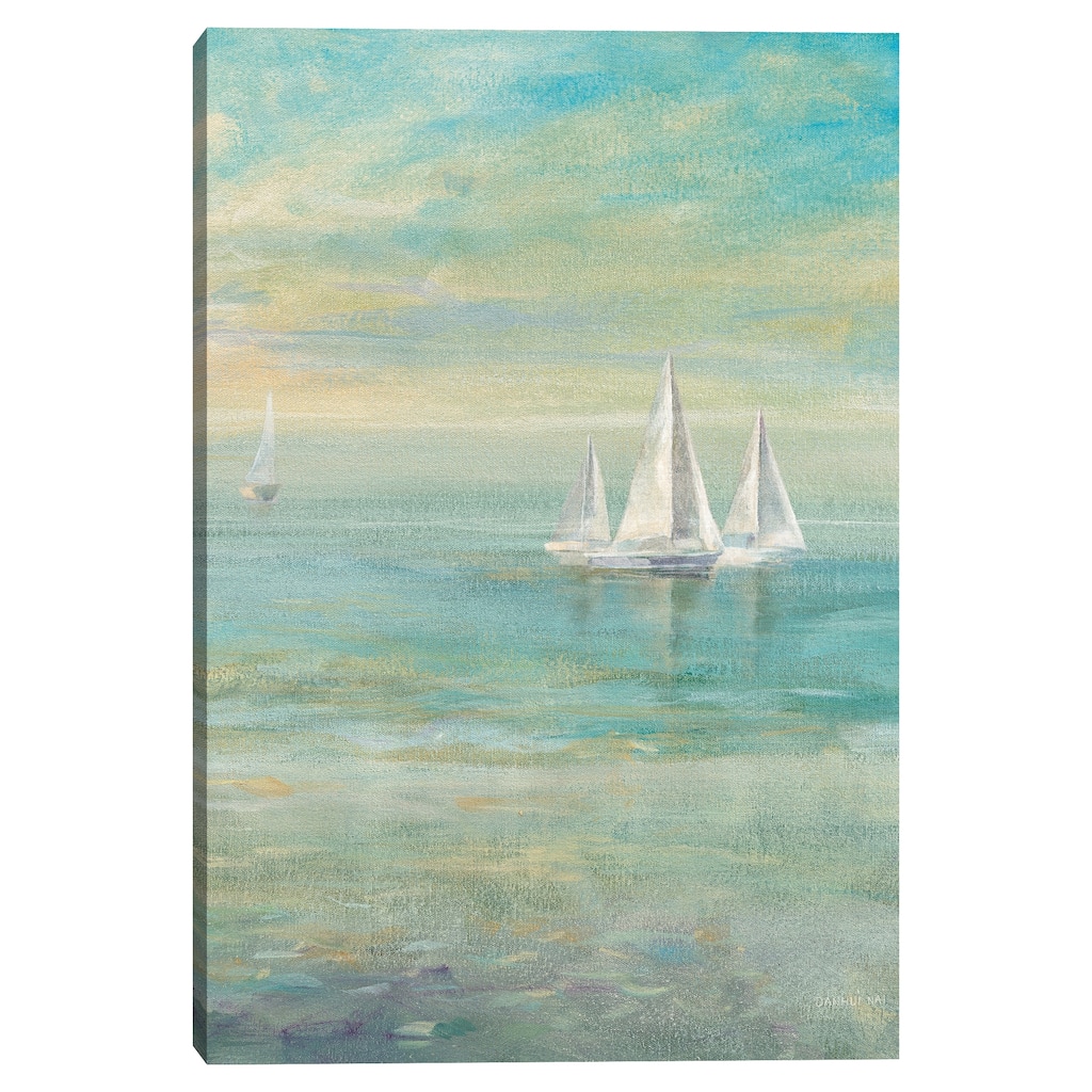 Sunrise Sailboats II by Danhui Nai Canvas Art Print