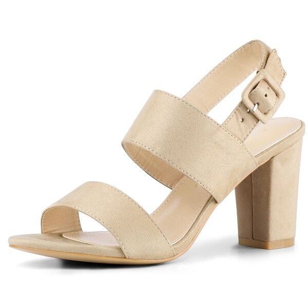 peep toe slingback block heels