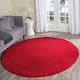 SAFAVIEH Laguna Shag Verdiana Solid Color 2-inch Thick Shag Rug - 6'7" Round - Red