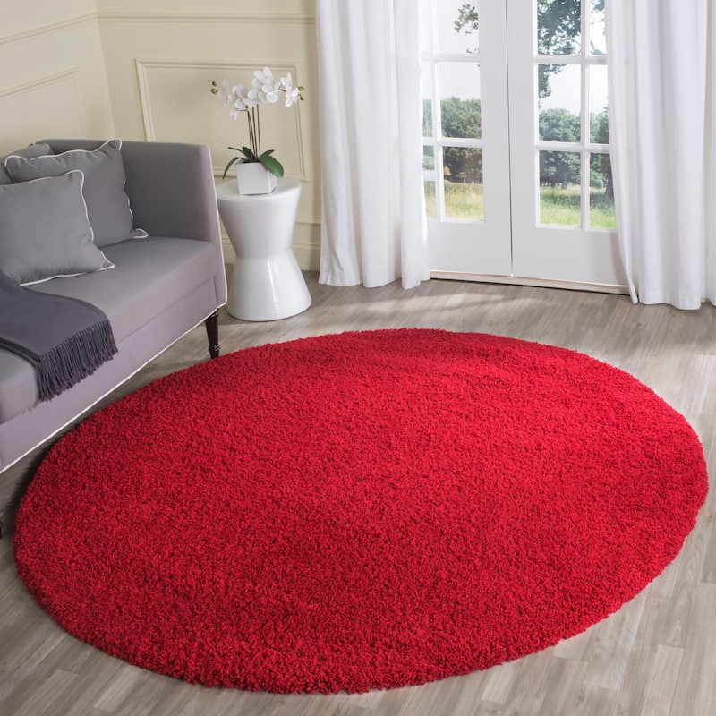 SAFAVIEH Laguna Shag Verdiana Solid Color 2-inch Thick Rug.