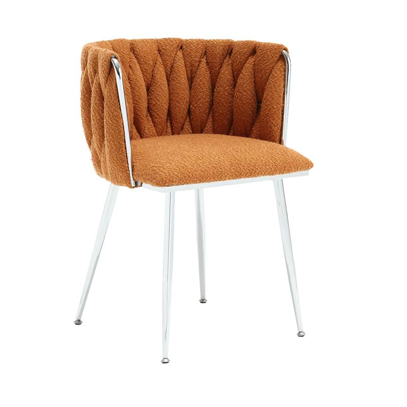 Leisure Velvet Dining Chairs With Metal Feet 2PC/SET