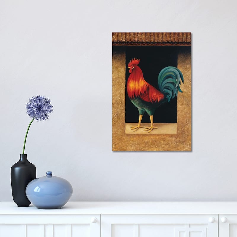 iCanvas "Rooster" by Lowell Herrero Canvas Print - 18x12x1.5