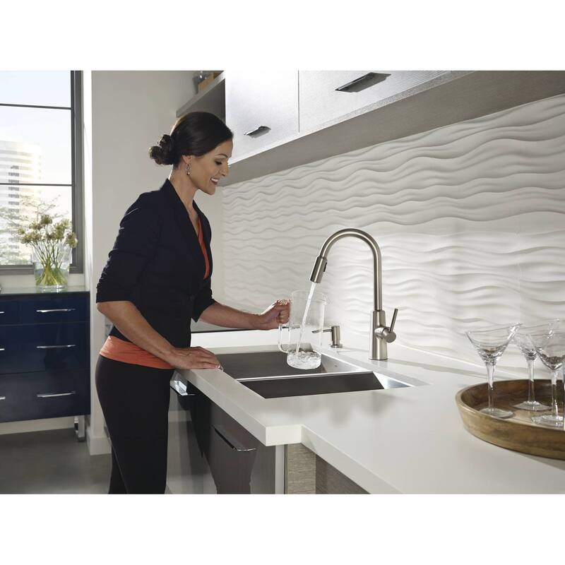 Moen Nori Pullout Spray High-Arc Kitchen Faucet with Soap Dispenser