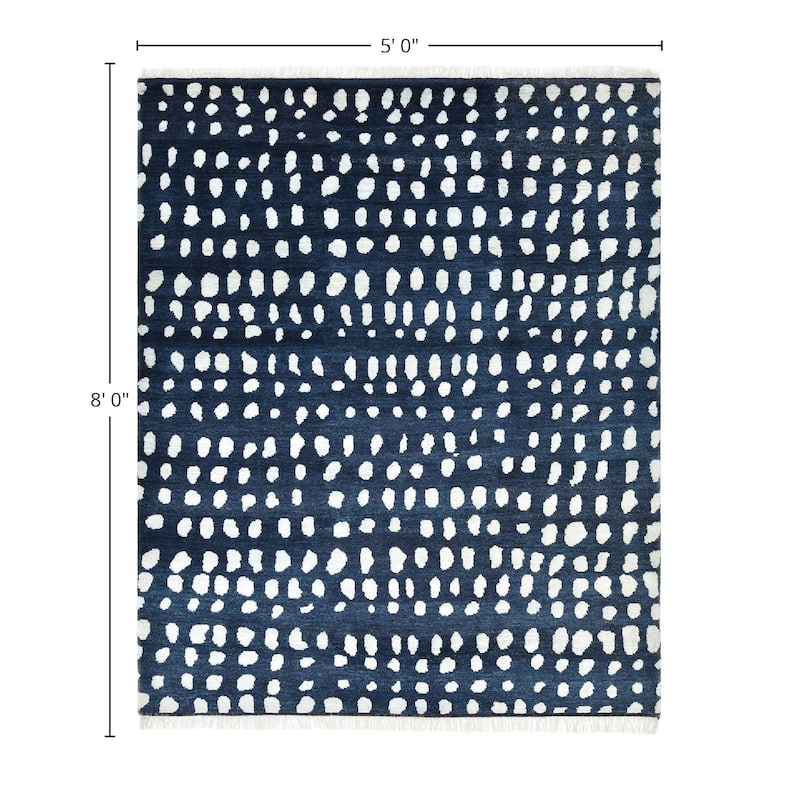 Overton Handmade Boho Animal Print Area Rug