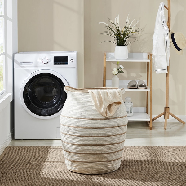 Tall white online laundry basket