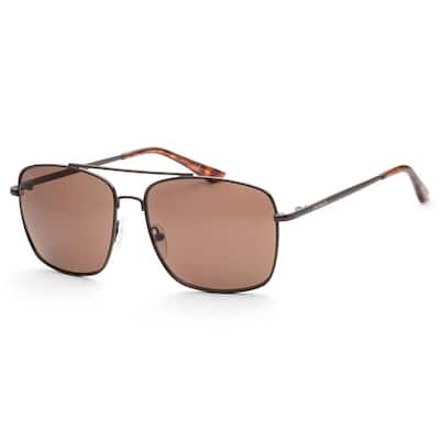 Calvin Klein Men's 57mm Brown Sunglasses