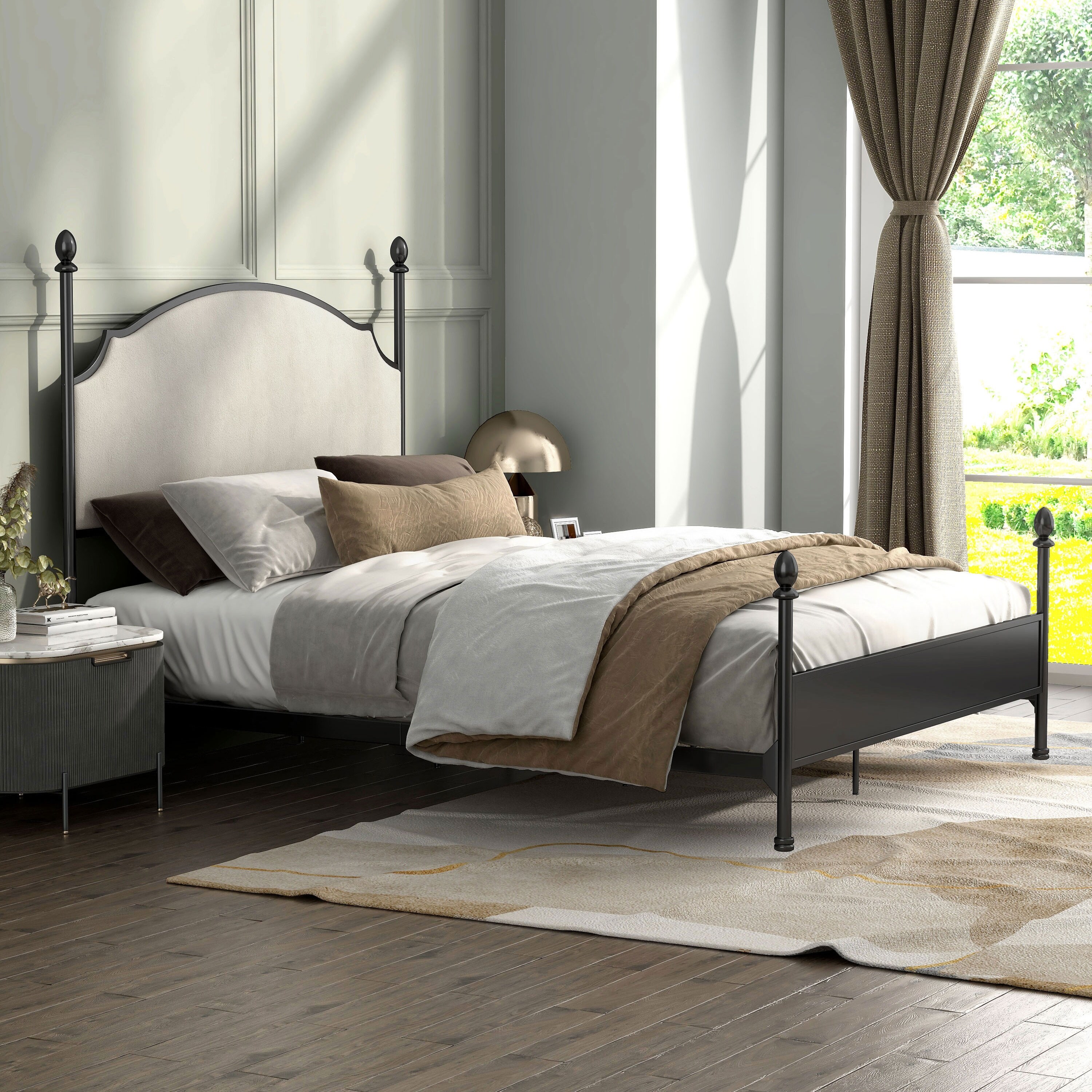The gray barn epona 2025 contemporary arched four poster bed