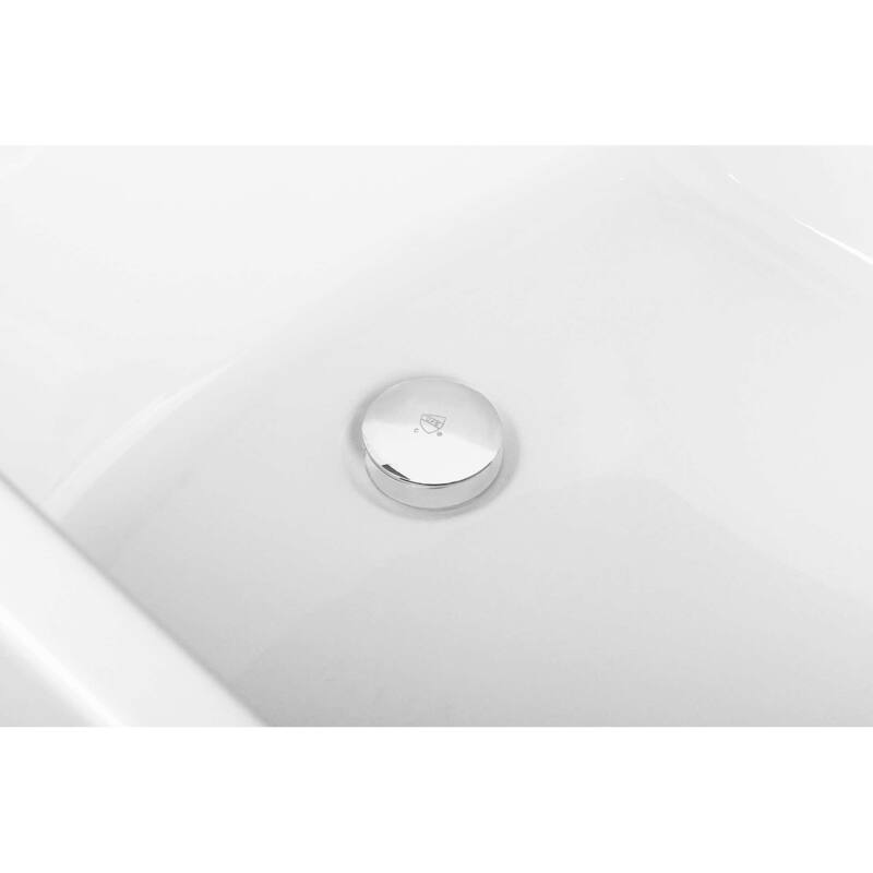 Peter Soaking Single Slipper Rectangular Bathtub in Glossy White