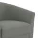 Modern Swivel Barrel Chair with Nailhead Trim