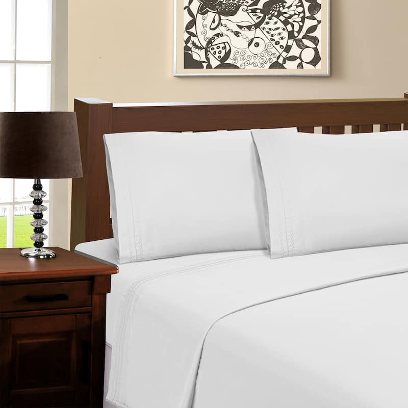 Superior Brushed Microfiber Solid Deep Pocket Sheet Set