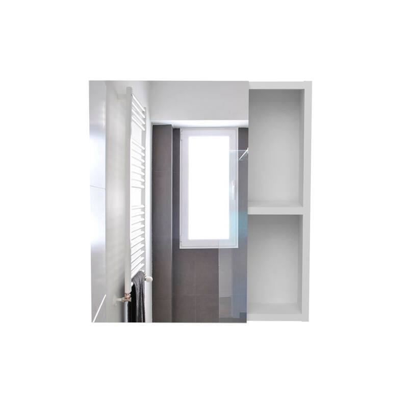 Medicine Cabinet with Mirror, 5 Internal Shelves, Single Door, 17.7-Inch Length x 19.5-Inch Height, Compact Storage