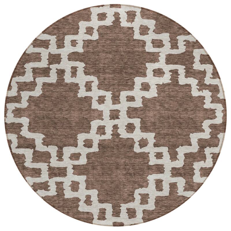 Machine Washable Indoor/ Outdoor Chantille Geo Trellis Rug