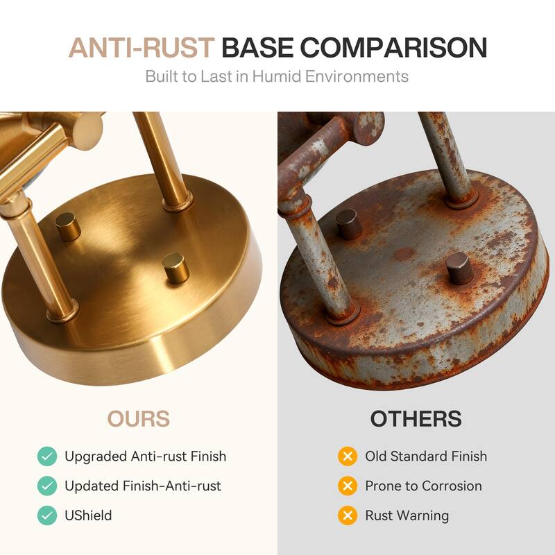 3-Light Bathroom Dimmable Vanity Light - N/A