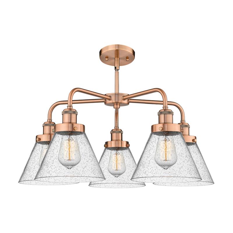 Innovations Lighting Cone - 5 Light 26" Stem Hung Chandelier