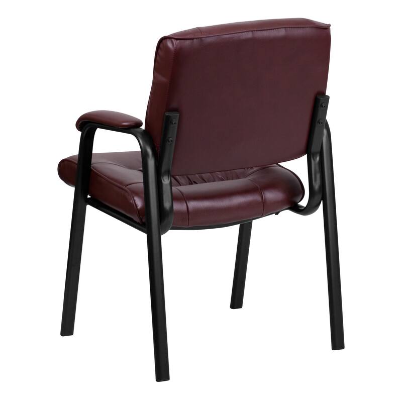 Upholstered Tufted Executive Reception Chair with Padded Arms - 23.25"W x 26"D x 36"H