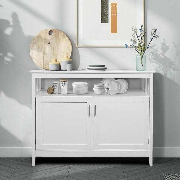 Shop Costway Modern Kitchen Storage Cabinet Buffet Server Table