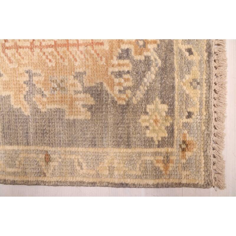 ECARPETGALLERY Hand-knotted Kavya Oushak Dark Grey Wool Rug - 6'0 x 8'10